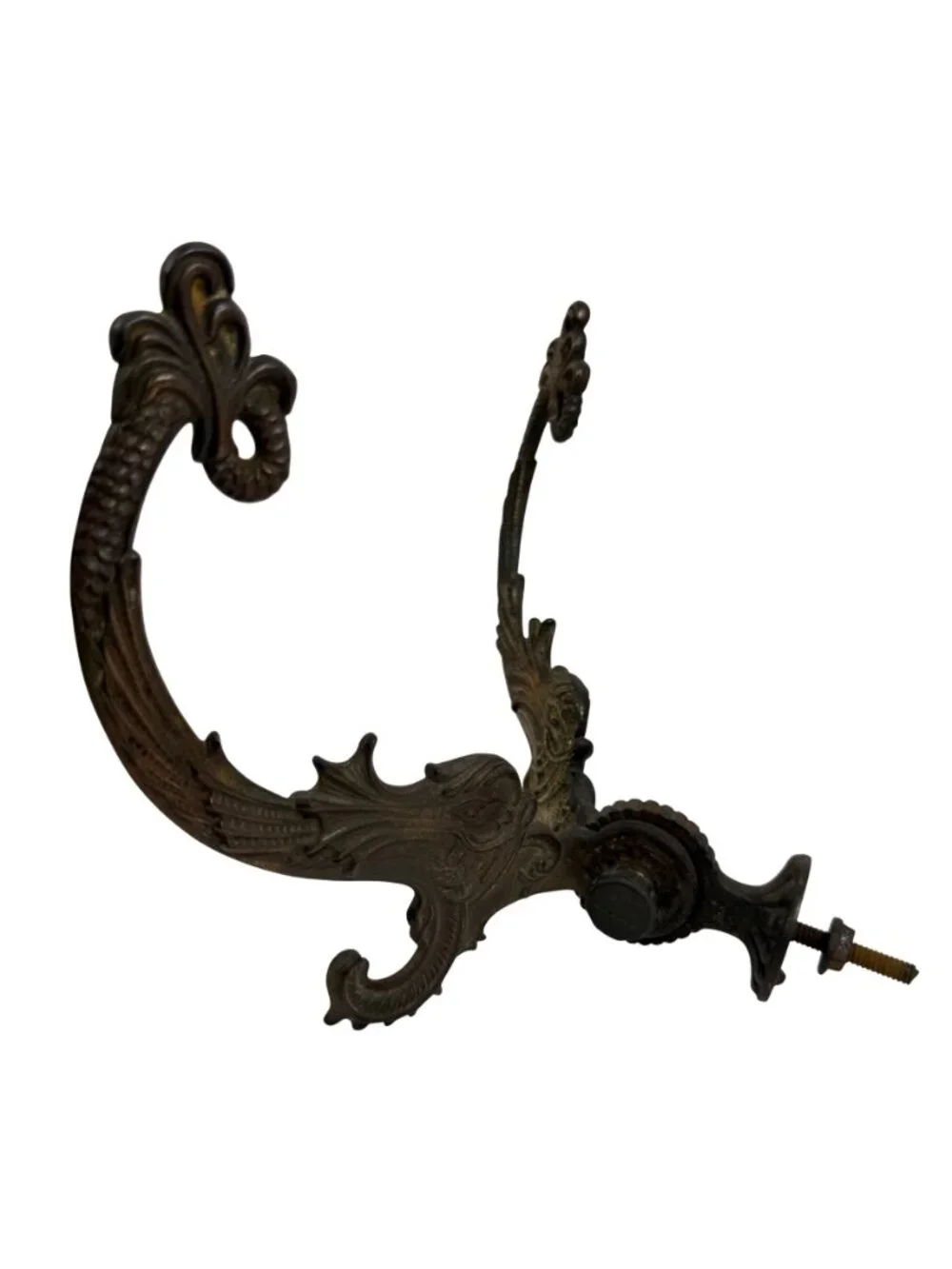 Antique Pair Victorian Mythical Dolphin Hat Coat Hall/Wall Hooks Rare